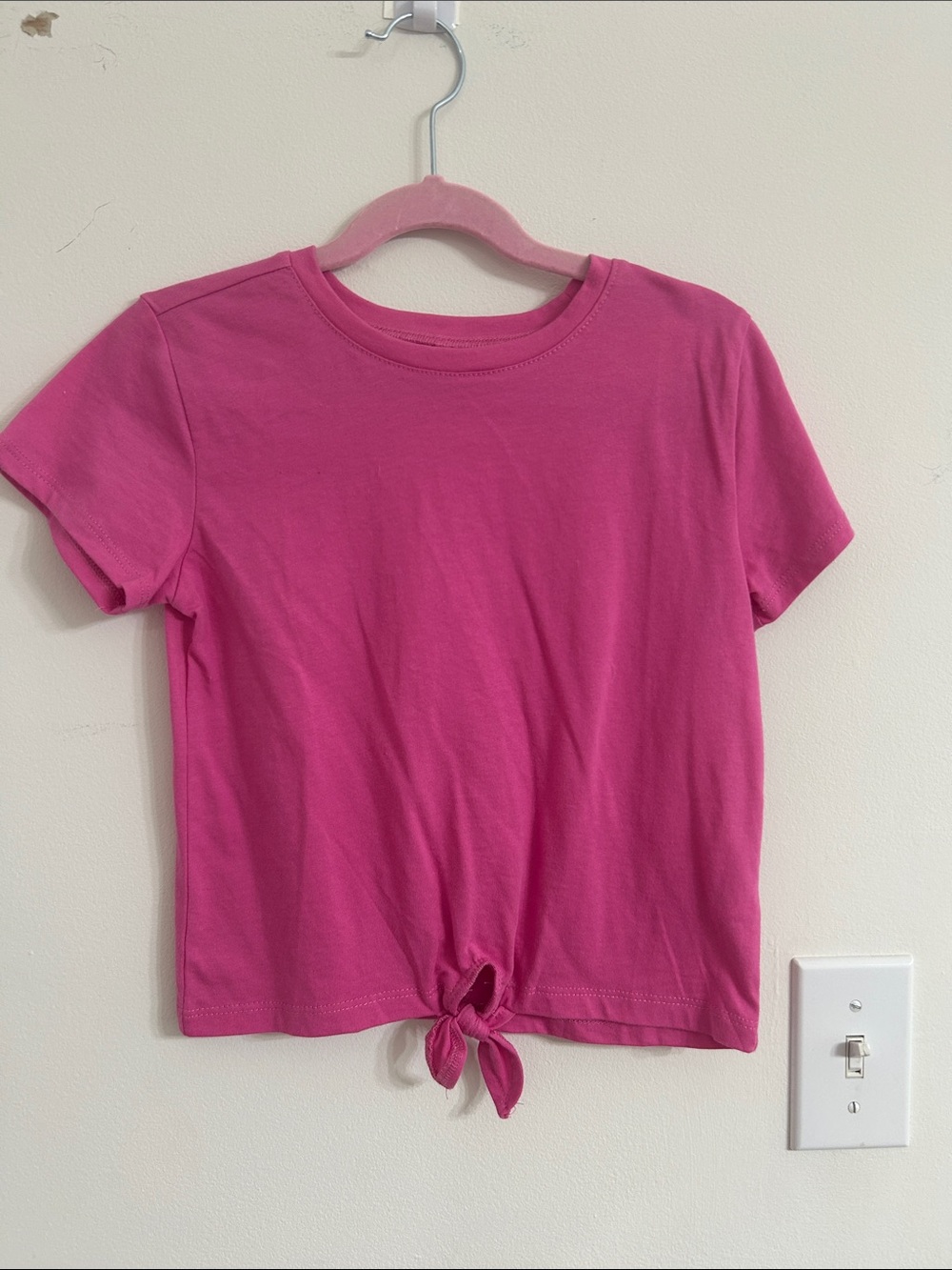 The Children's Place Hot Pink Short Sleeve Tie-Front Tee